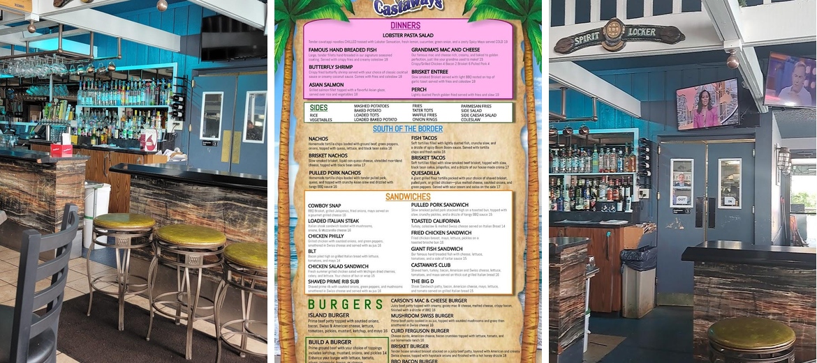 Castaways Menu